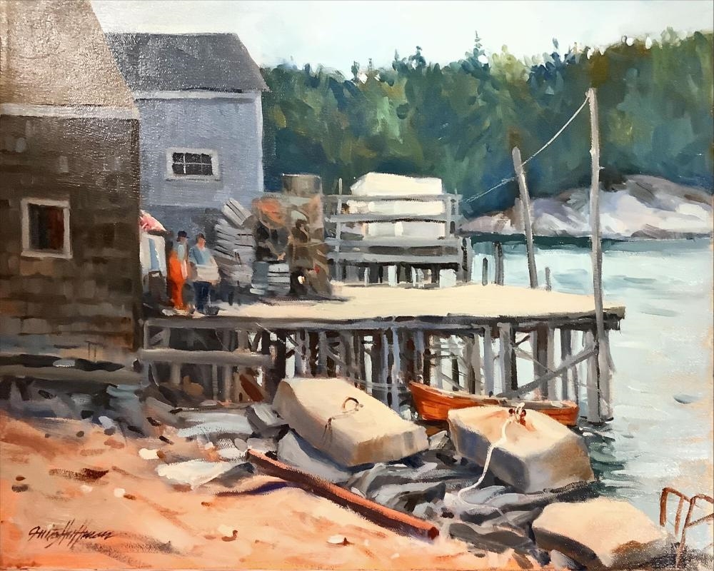 Artwork by Fritz Hoffman, Stacking the Traps, Made of Oil Painting