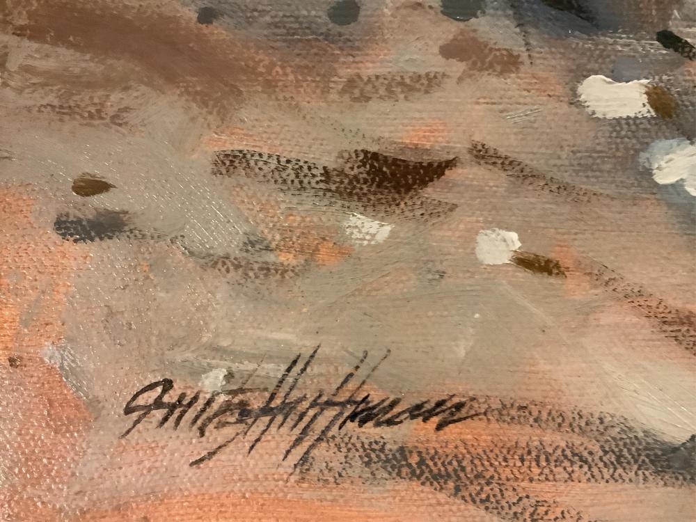 Artwork by Fritz Hoffman, Stacking the Traps, Made of Oil Painting