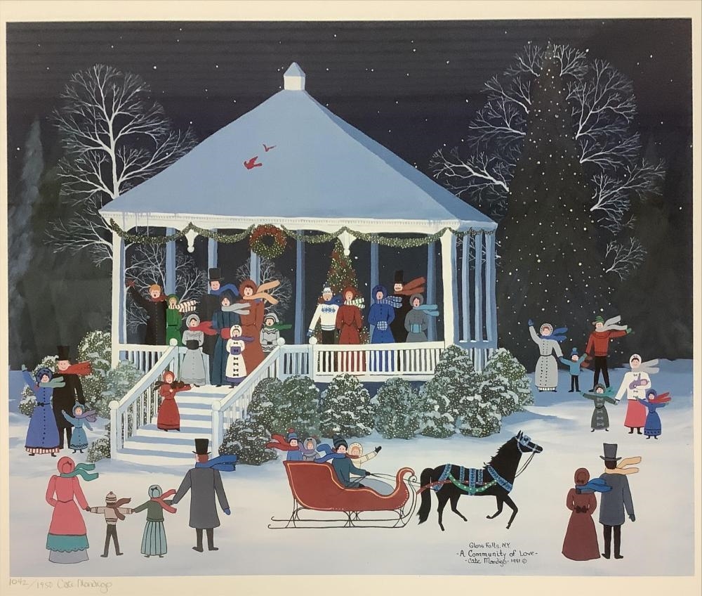 Artwork by Cate Mandigo, A Community of Love, Made of Print