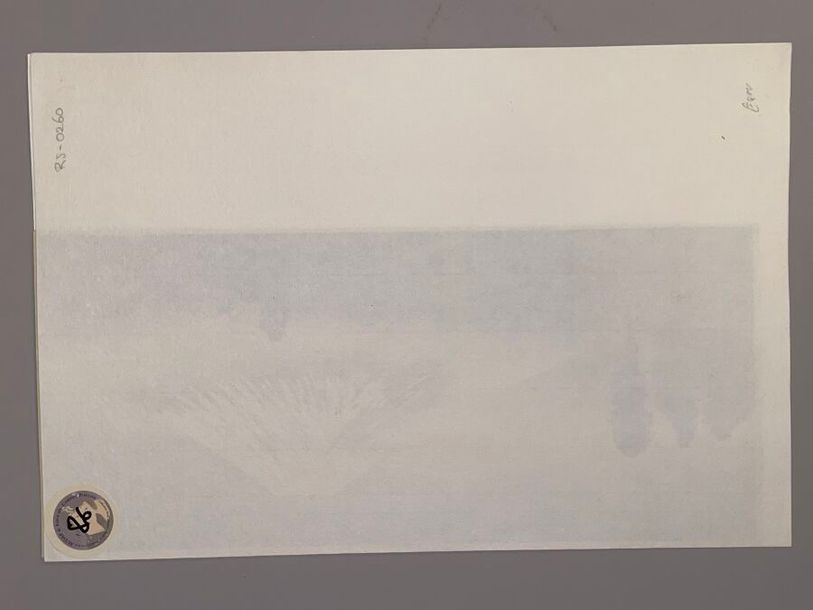 Artwork by Takahashi Shtei, Mount Fuji in the mist, Made of Print, o-tanzaku yoko-e