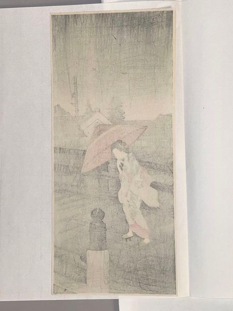 Artwork by Takahashi Shtei, Return from the Baths, Made of Print, o-tanzaku tate-e