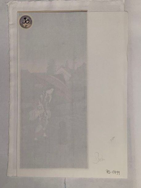 Artwork by Takahashi Shtei, Return from the Baths, Made of Print, o-tanzaku tate-e