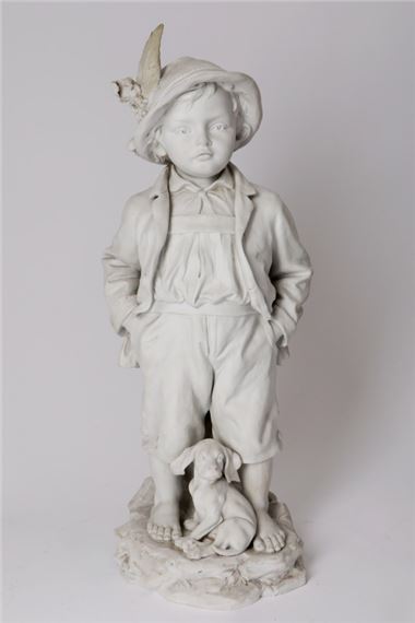 Rapaz com cão - August Karl Spiess