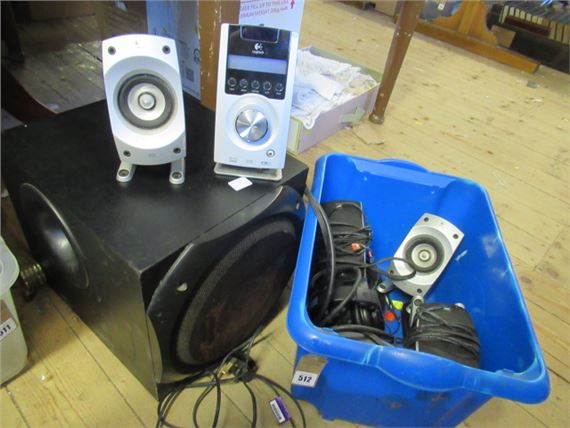 LOGITECH Z-5500 DIGITAL 5.1 SOUND SYSTEM AND SHURE HEADPHONES - Shure