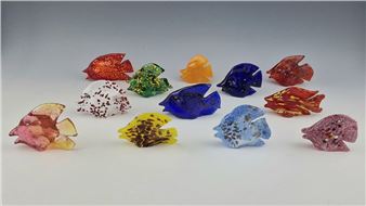 12 FISH STATUETTES - Jean Luc Gambier