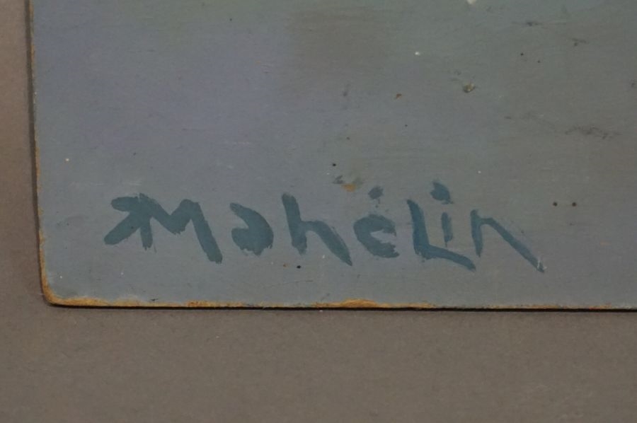 Artwork by Robert Mahelin, Ruelle en Provence, Made of oil on isorel