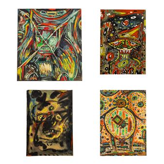 Four Figurative Compositions - Jacques Pille