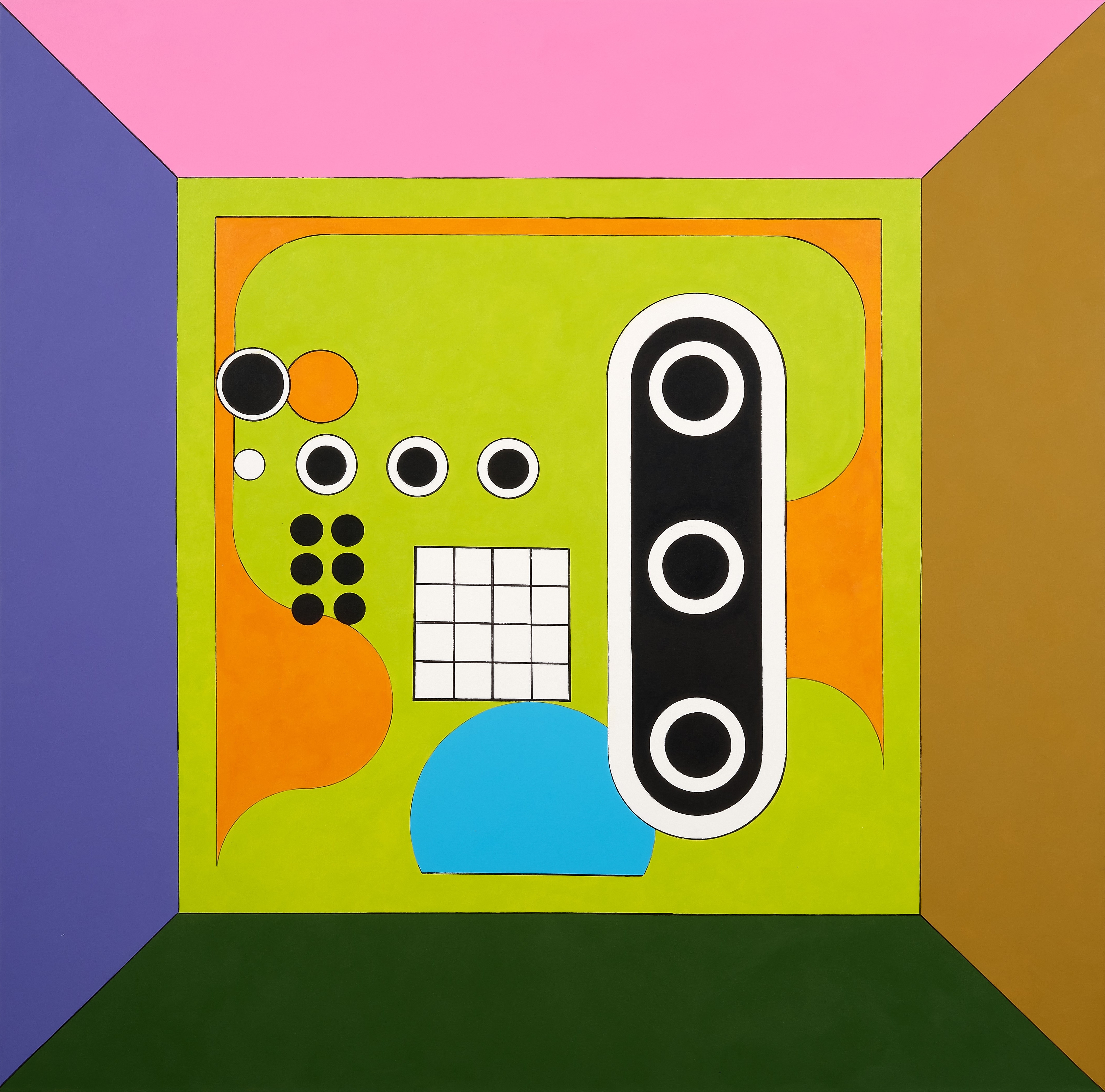 Artwork by Ad Minoliti, The Robot (Keyboard, Made of Acrylic on canvas