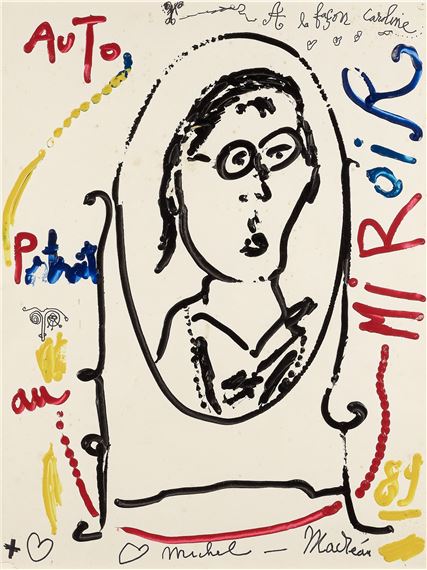Autoportrait au miroir à la façon Caroline by Michel Macréau, 1989