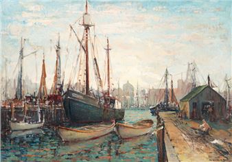 Morning at the Wharves - Ulysses A. Ricci