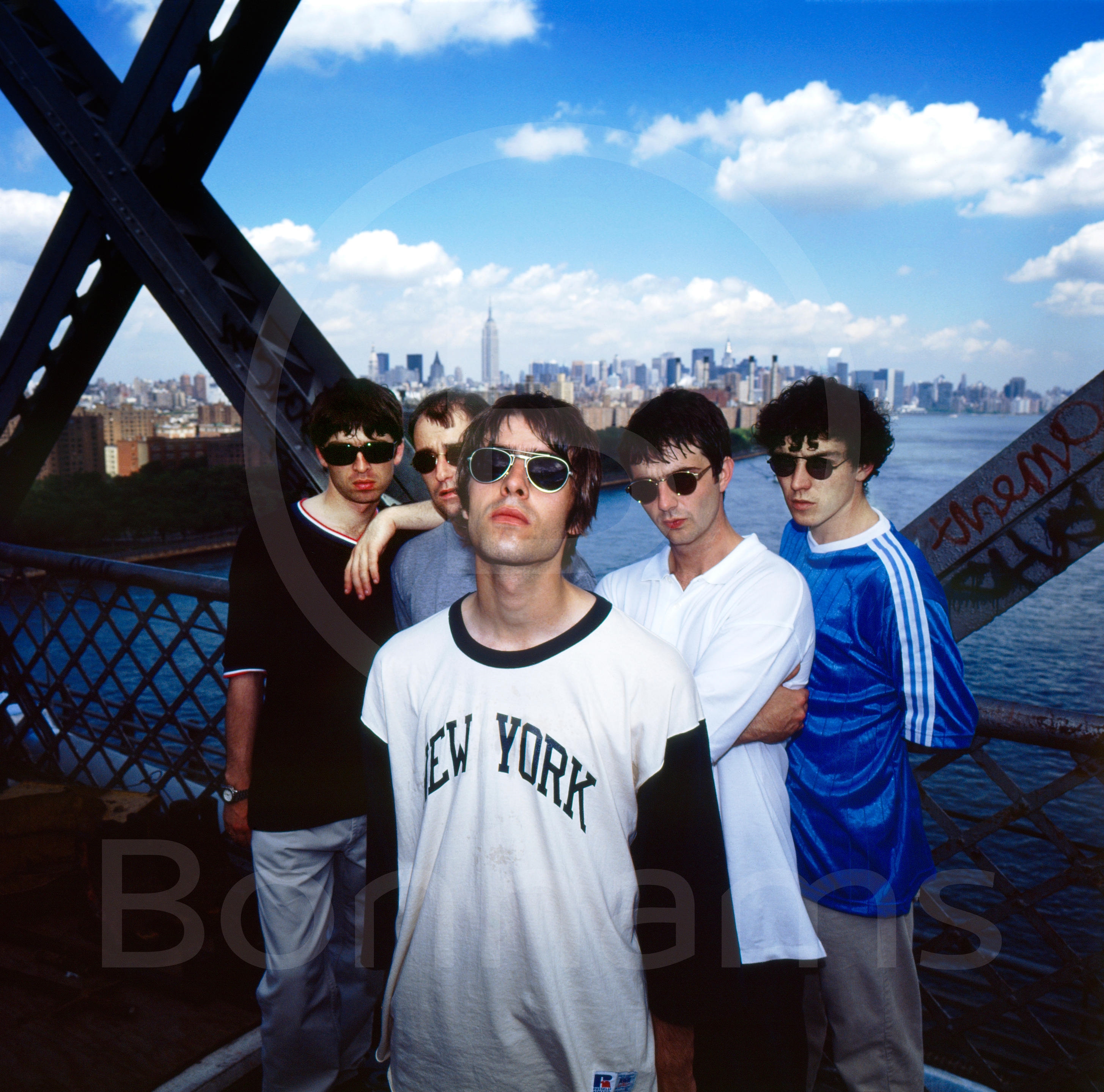 Artwork by Tom Sheehan, Oasis, from their 1994 tour to New York City, Made of Photographs - Black and white negatives (25);  Colour transparencies (280)