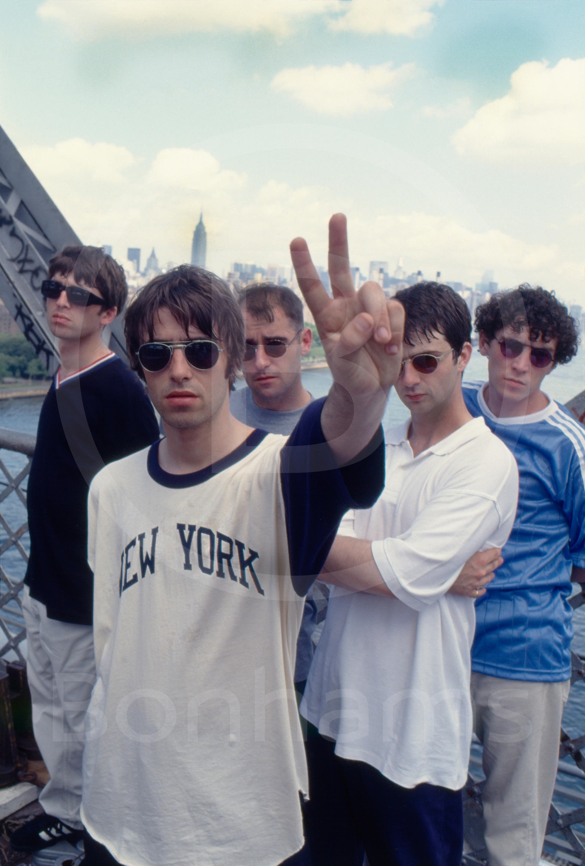 Artwork by Tom Sheehan, Oasis, from their 1994 tour to New York City, Made of Photographs - Black and white negatives (25);  Colour transparencies (280)