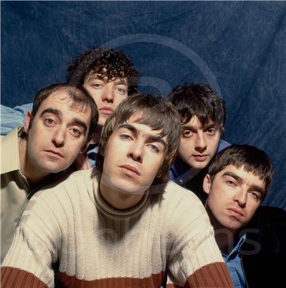 Oasis recording (What's the Story) Morning Glory? at the Locomotive Studios in South Wales by Tom Sheehan, 1995