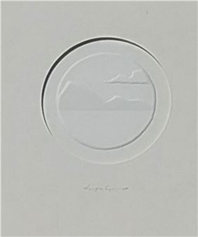 Ronde reliëfdruk 1980 - Hendrikus Josephus van Kuyk