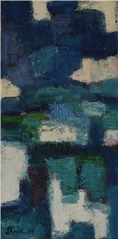 Waterlandschap 1956 - Engelbert L'Hoëst