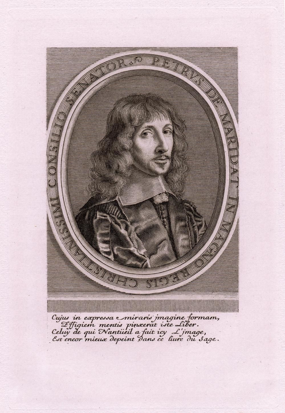 Artwork by Robert Nanteuil, Amand Durand, Portrait of Pierre de Maridat, Made of Antique Engraving on laid paper