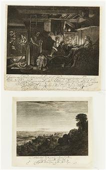 The Netherlands 1583-1648. After Adam Elsheimer (Germany 1578-1610). Two etchings with engraving. &quot;Jupiter and Mercury in the House of Philemon and Baucis&quot;. Etching and engraving on laid paper - Hendrik Goudt