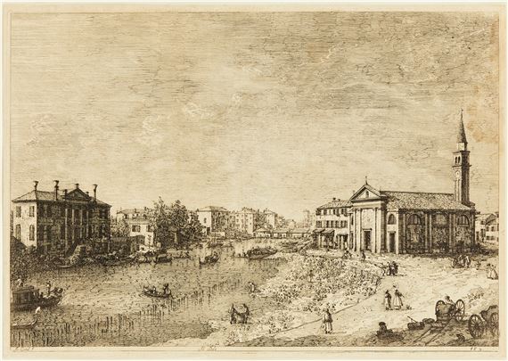 Italy 1697-1768. (called Il Canaletto) "Al Dolo". Signed A. Canal f. in the plate. Etching on laid paper by Canaletto