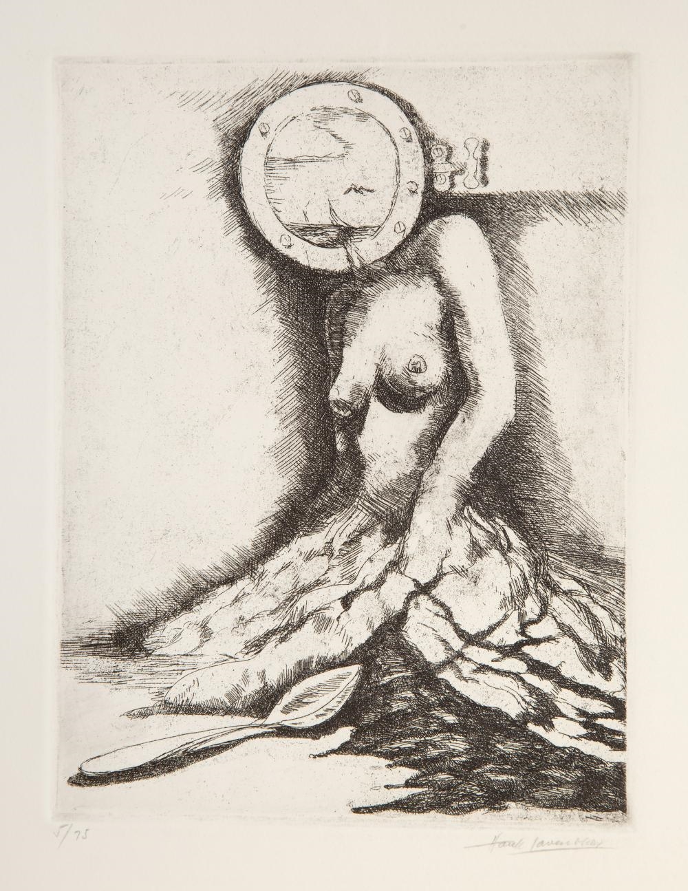 Artwork by Hank Laventhol, Port Hole, Made of Etching on BFK Rives