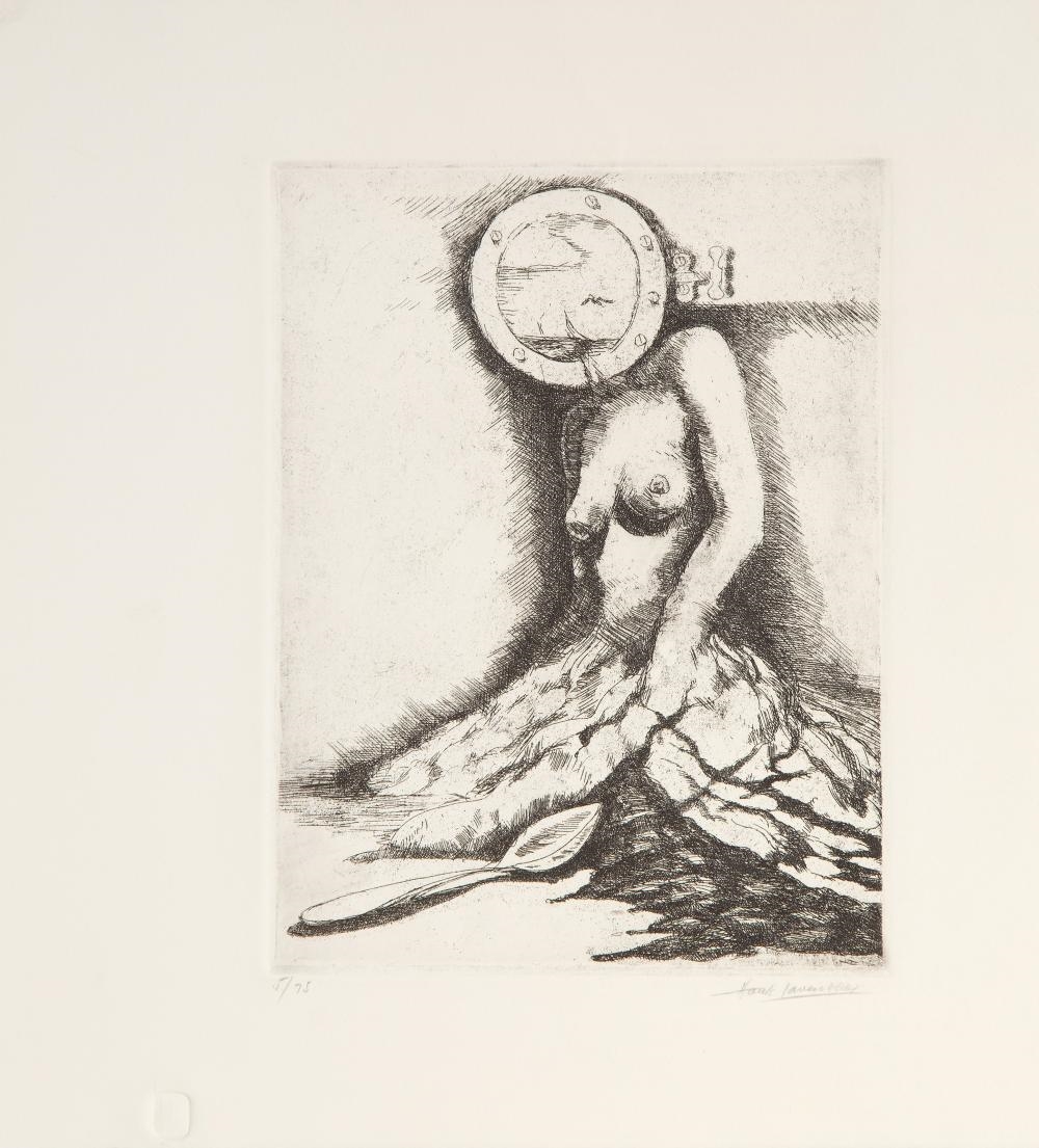 Artwork by Hank Laventhol, Port Hole, Made of Etching on BFK Rives