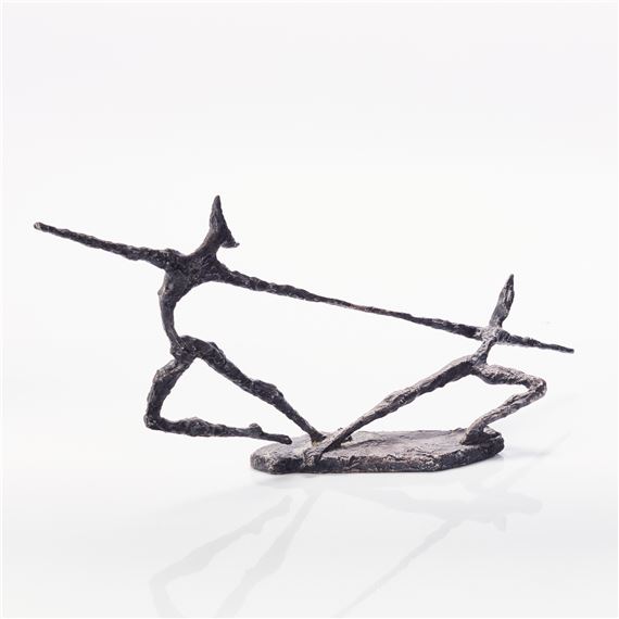 född 1936. Dragkamp. Signerad T. Almberg. Metall - Thomas Almberg