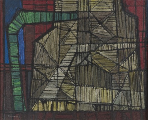 Artwork by Jupp Giesing, 'INDUSTRY 2', Made of Mixed media with oil on canvas