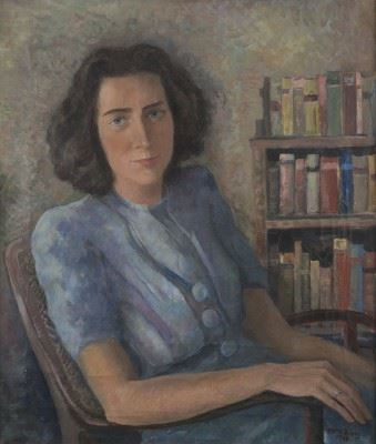 DAMENPORTRAIT  ,PORTRAIT OF A LADY by Hermann Dienz, 1948