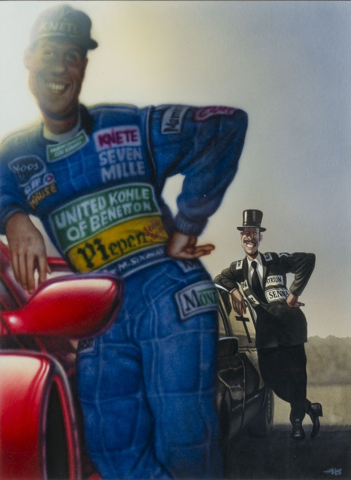 Artwork by Gerhard Haderer, COLLECTION OF 26 CARICATURES FOR THE MAGAZINE 'STERN' (INCLUDING 1 DRAWING), Made of Colour serigraphs, 1 collage, 1 pencil drawing