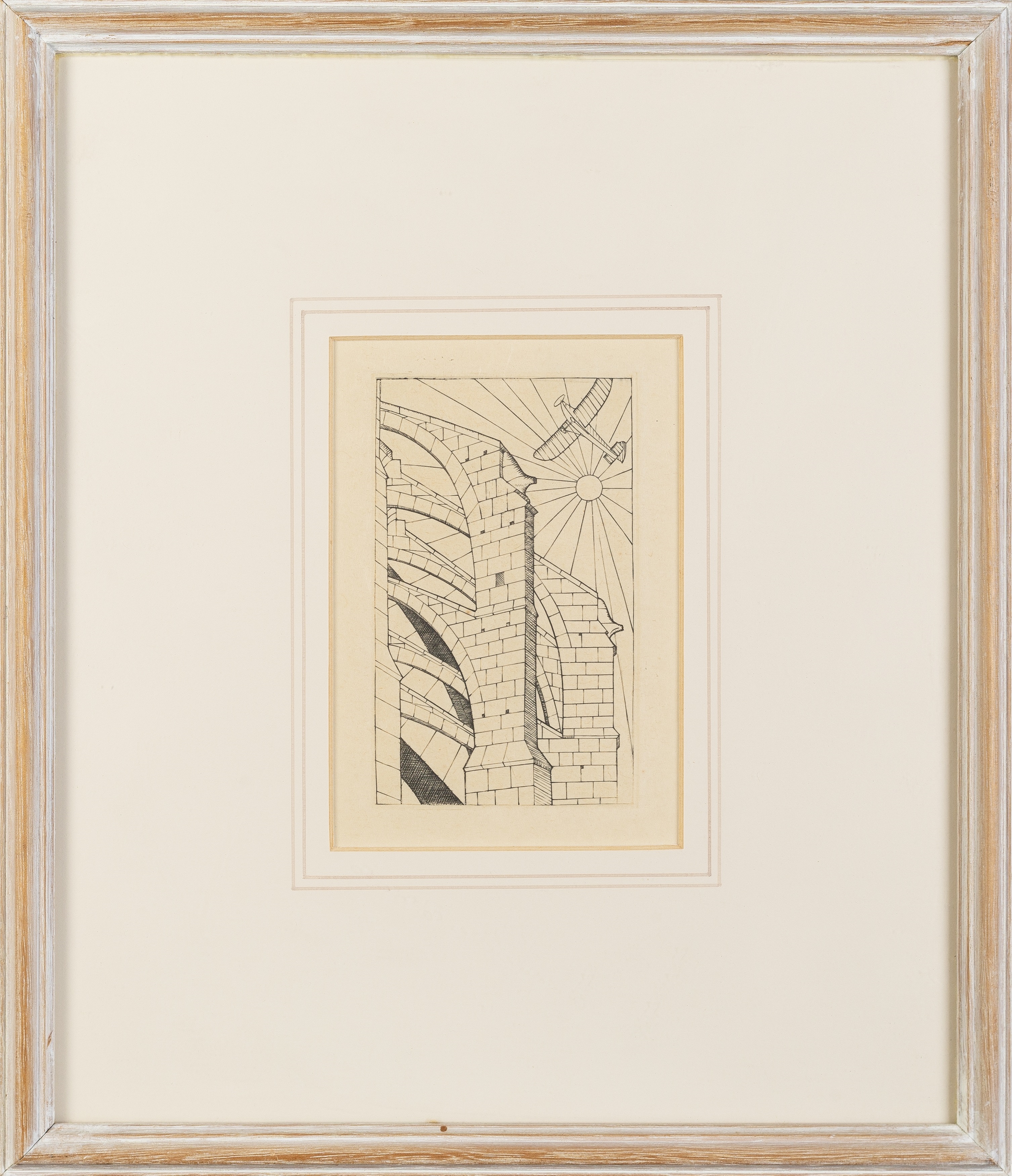Artwork by Eric Gill, Flying Buttresses, 1926, Made of copper engraving