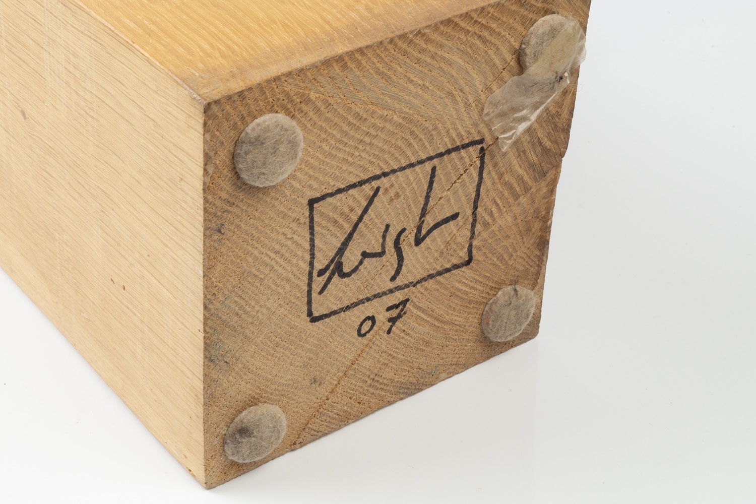 Artwork by Leigh Davis, Female Torso, 2007, Made of carved wooden sculpture on a plinth