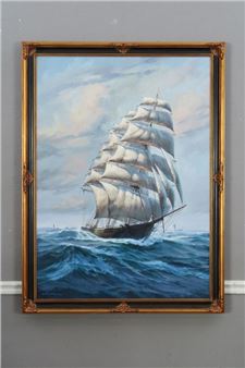 "Down East Clipper 'Henry B. Hyde' Departing Portland, Maine" - James Mitchell