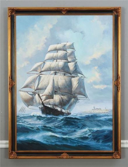 "Down-East Clipper 'Red Jacket' off Matinicus Rock, Maine" by James Mitchell, c.1984-85