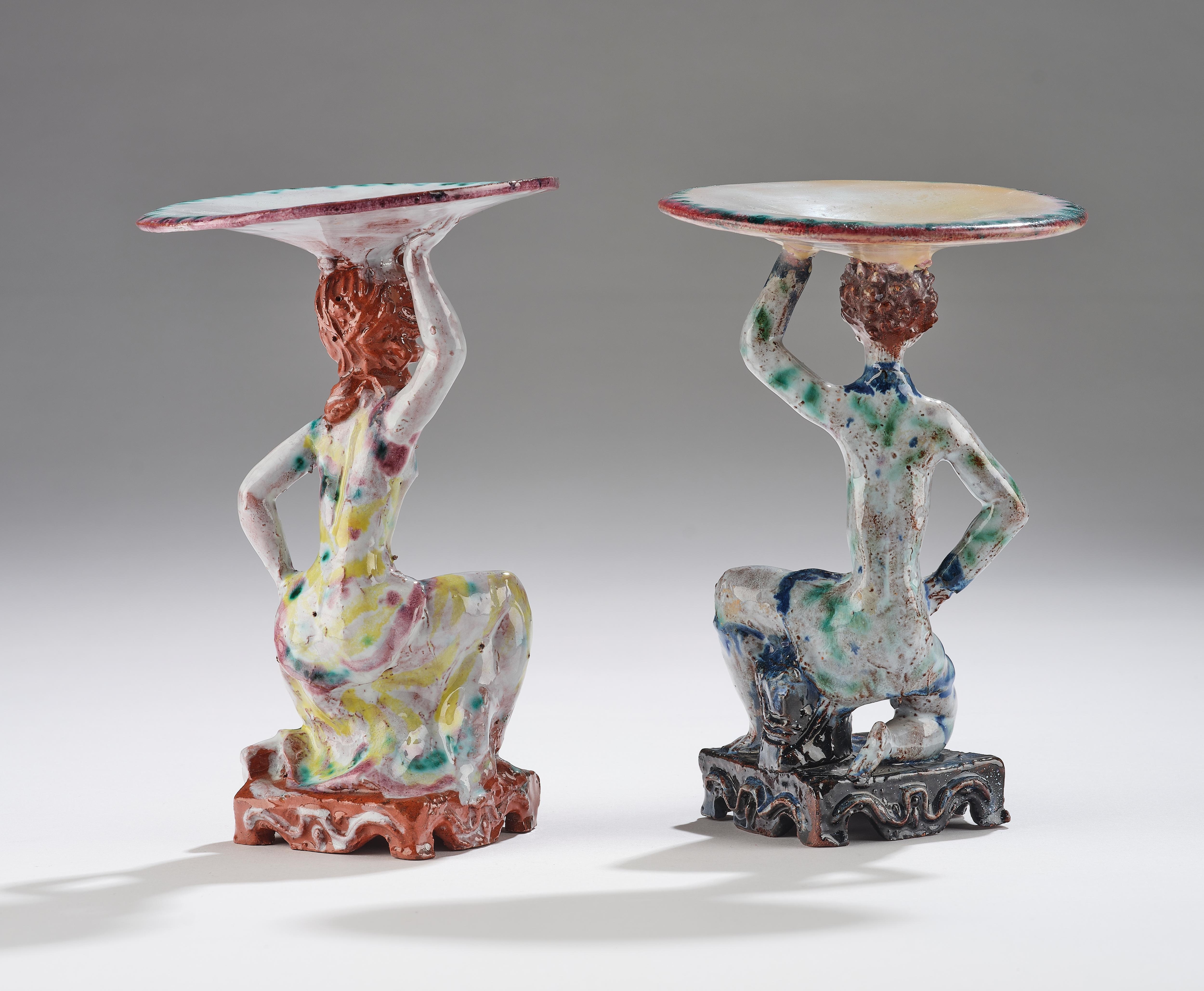 Artwork by Susi Singer, red-bodied ceramic, Made of red-bodied ceramic, with polychrome glazes