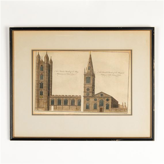 Antique Architectural Engraving London Views - Benjamin Cole