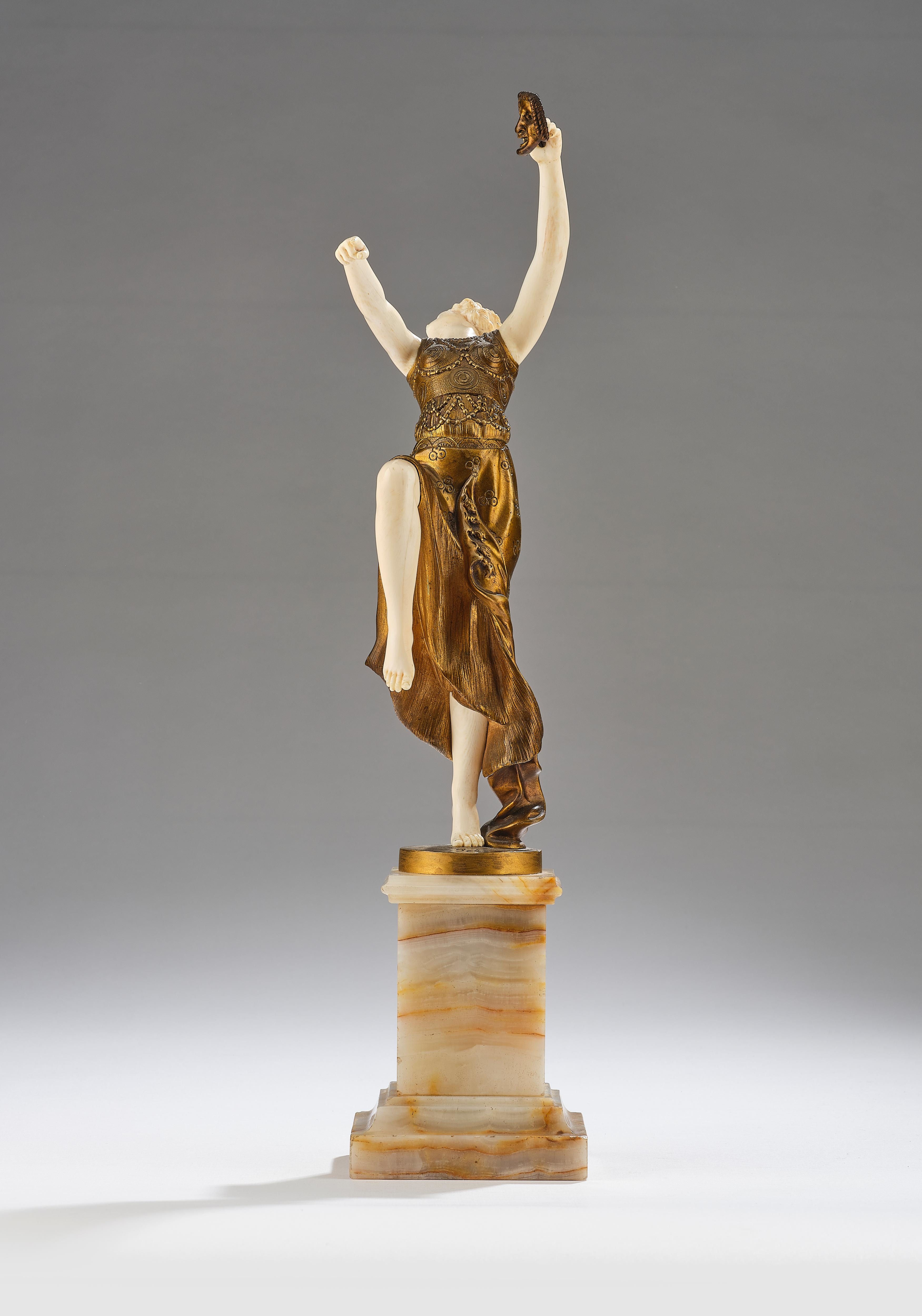 Joé Descomps | a female dancer with a mask (1915 - 1925) | MutualArt