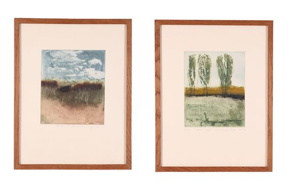 Pferdekoppel/Schilfhütte by Annemarie Degenhart, 1977