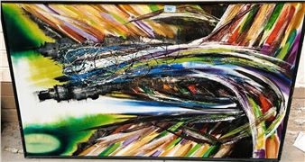 Raymond Hitchcock "Space Farm III" oil on canvas - Raymond Hitchcock