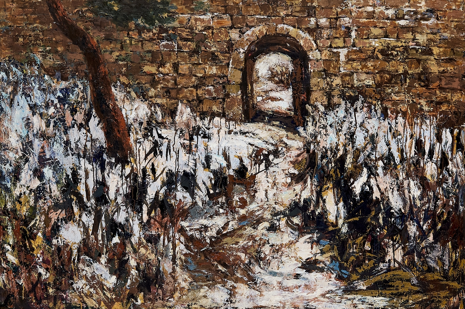 Artwork by Song Chang, Shadow of a painful wound, Made of oil on canvas