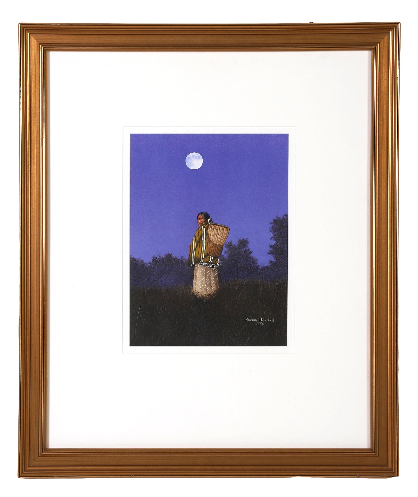 Artwork by Noma Howard, Moonlight Walk, Made of watercolor on paper