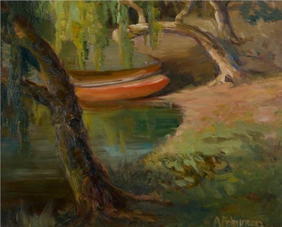 untitled (Boat and Trees) by Anna Robinson