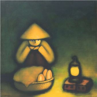 Vietnamees met mandje - Duc Nghia Phan