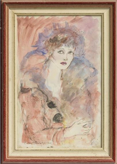 Portrait of an Elegant Woman with a Cigarette