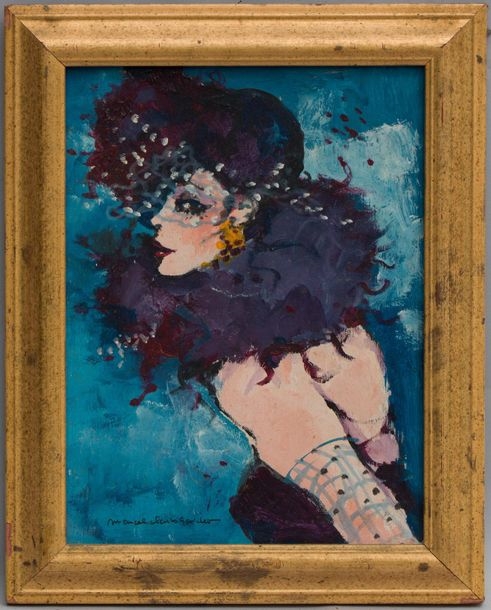 Artwork by Marcel Charles Gaichet, Brief encounter, Made of Oil on panel