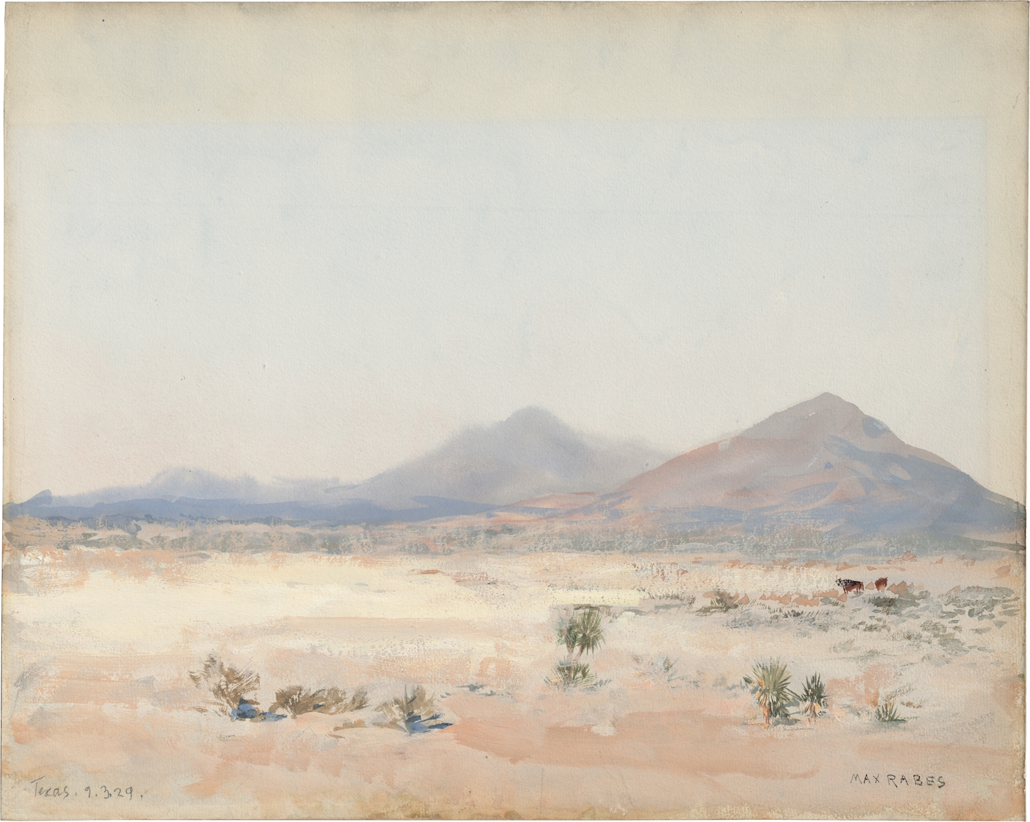 Max Rabes | Wüstenlandschaft in Texas (1929) | MutualArt