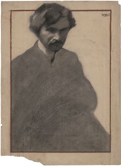 Selbstbildnis mit gesenktem Haupt - Julius Walter Hammer