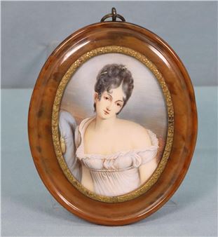 Miniature Portrait of Madame Recamier - MADAME