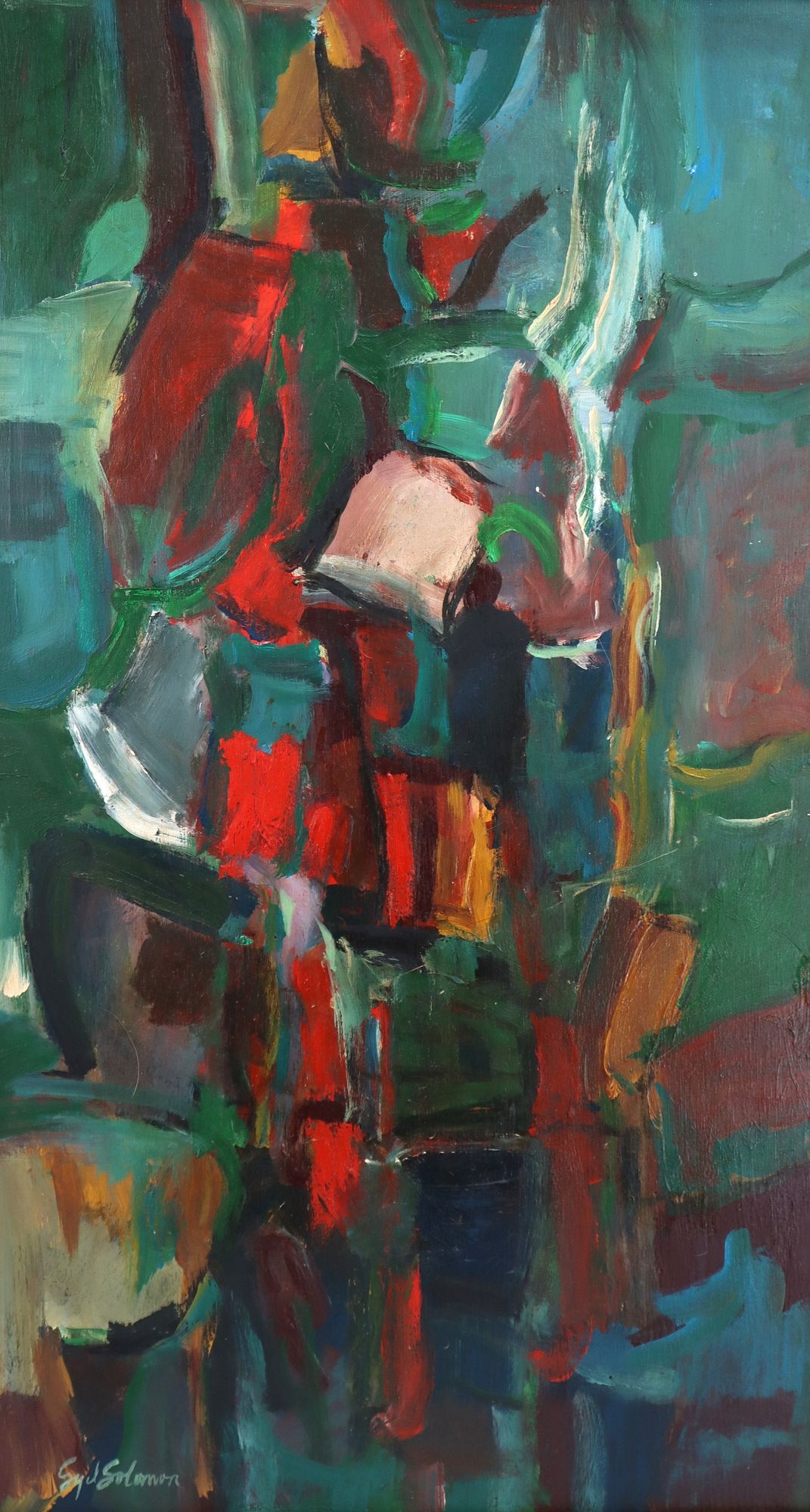 Syd Solomon | Abstract Oil on Masonite (1917) | MutualArt