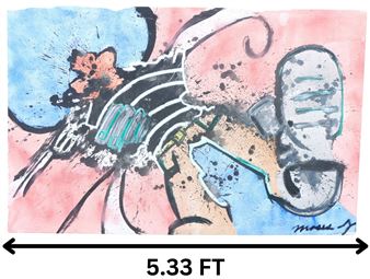 Attributed to Maxx Moses (AKA Pose 2) African/American, 20th/21st Century Large Painting on Canvas - Maxx Moses