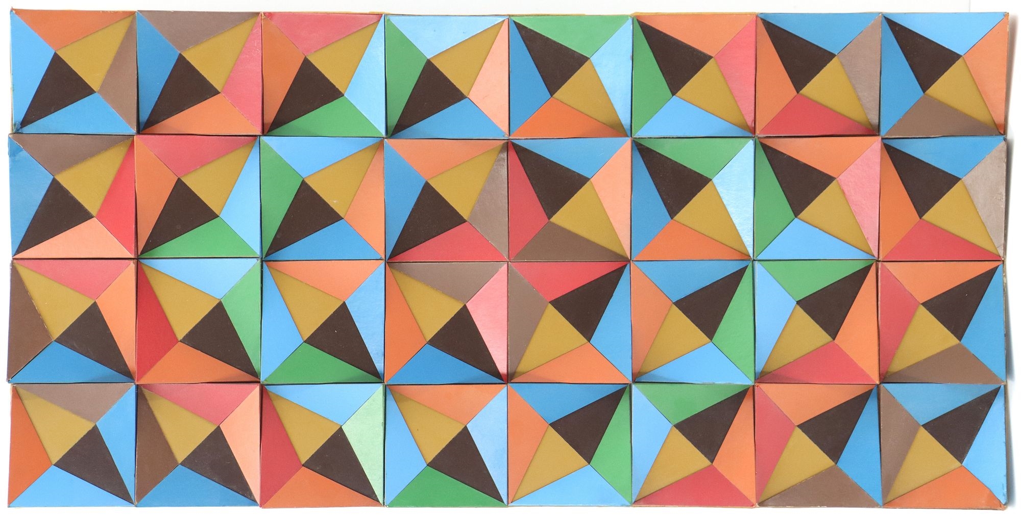 Artwork by Doris Marie Leeper, Doris Leeper (1929-2000) American, 3D Artwork 'Partial Model, Made of blue, green, orange, red