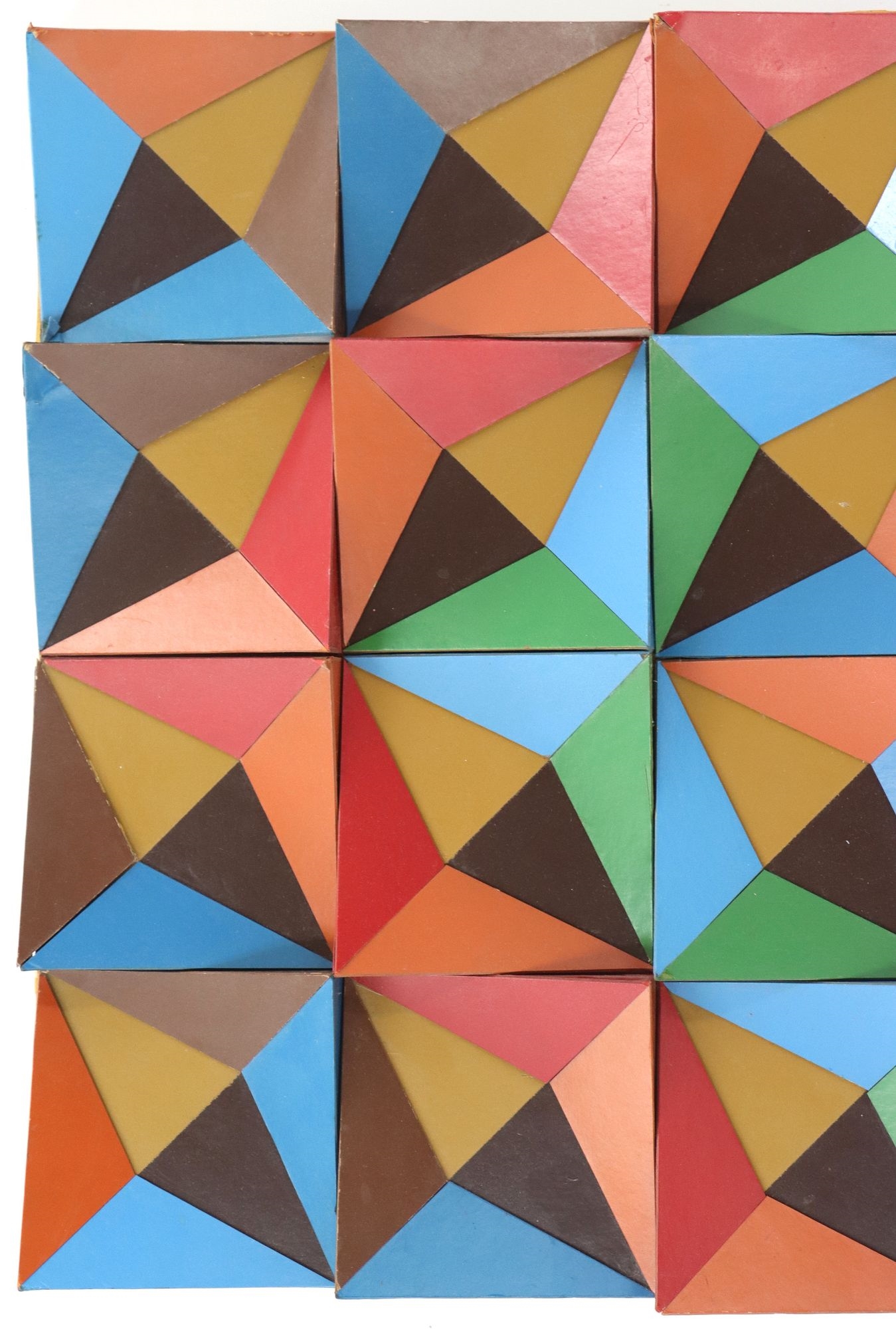 Artwork by Doris Marie Leeper, Doris Leeper (1929-2000) American, 3D Artwork 'Partial Model, Made of blue, green, orange, red